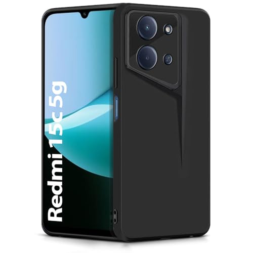 WOW IMAGINE Back Cover for Mi Redmi 15C 5G | Poco C85 5G | Blade Series Ultra Thin Case with Lightweight Design | Camera Protection | Soft Matte Silicone Flexible Mobile Case – Black