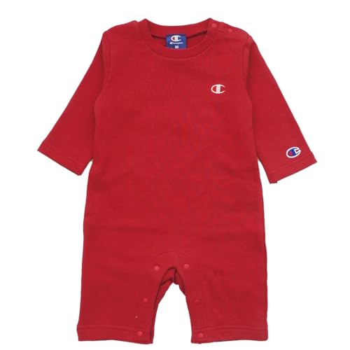 [チャンピオン] カバーオール ベーシックワンポイントロゴ ベビー レッド 80