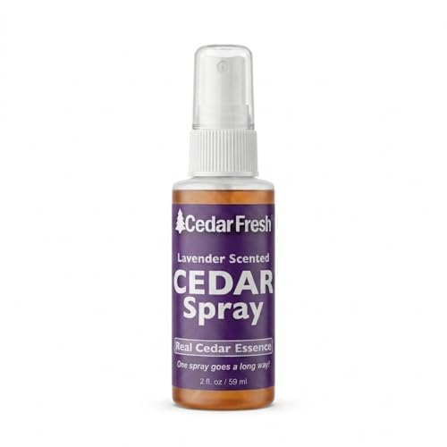 Household Essentials CedarFresh Lavender Cedar Power Spray, 2-Ounce Concentrated Essence for Blocks, Hangers, Closets, Drawers, Chests & Wardrobe Freshening