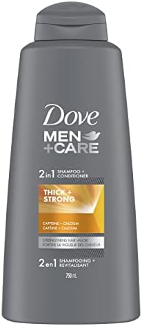 Dove Men + Care Thick and Strong 2-in-1 Shampoo & Conditioner for Thin Hair with Caffeine and Calcium 750 ml
