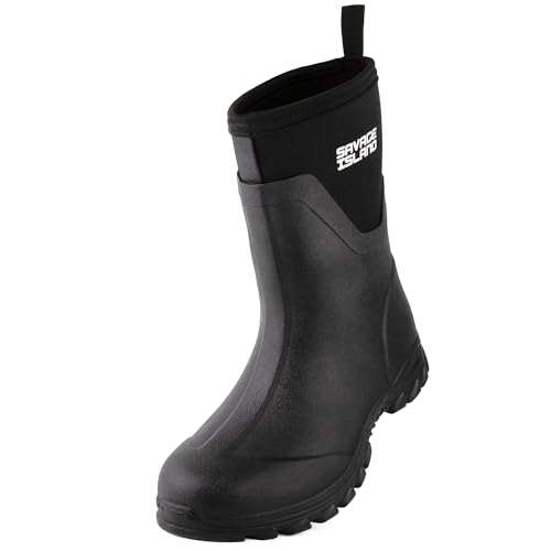 Savage Island Short Women's 5Mm Neoprene Lined Wellington Boots Outdoor Ladies Insulated Womens Wellies - 5