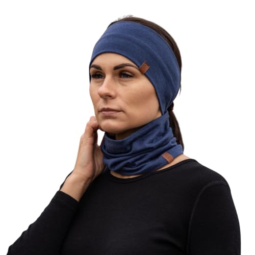 Guêtre de cou et bandeau de sport denim haut de gamme femme