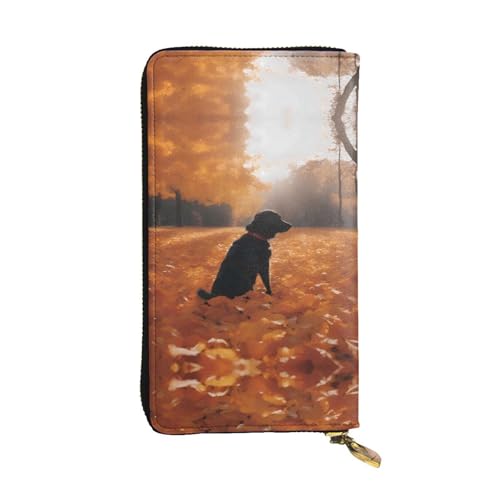 Porte-cartes de crédit et portefeuille en cuir imprimé à motif chiens de long