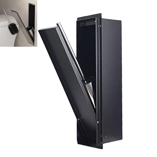 Générique Wandhalter für Toilettenbürste, Unterputz-Design, aus Edelstahl, platzsparend, für Zuhause und Gewerbe