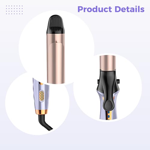 Curler y plancha para pelo 2 en 1, herramienta automática para peinado, diseño cerámico para minimizar el daño capilar, ajuste de temperatura de 180-200 °C / 356-392 °F con calentamiento rápido, enchufe estadounidense miniatura 3