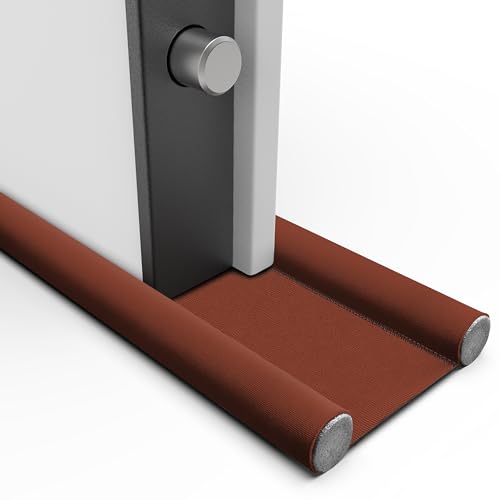 Burlete para puerta blindada marrón de 5 a 10 cm que evita corrientes 2