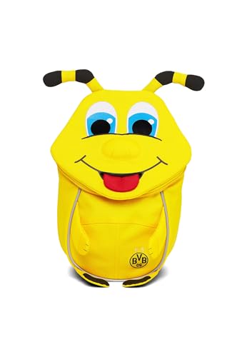 Affenzahn Kleiner Freund Kindergarten-Rucksack für 1-3 Jährige Ergonomisch Reflektierend Ziehzunge mit Namensschild BVB Emma - Schwarz