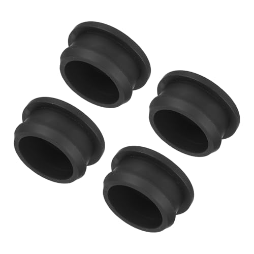 Image of MECCANIXITY Silicone Snap in Locking Hole Plugs,Rubber Panel Seal Cover Flush Type Panel Round for Kitchen Rubber Bulkheads Waterproof Sealing Plugs 27mm /1.06 Inch Diameter Black,Pack of 4