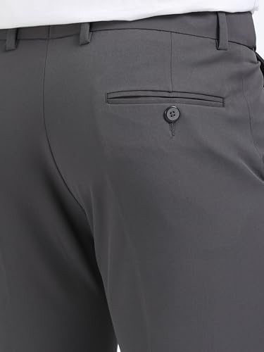 Image of Mc Henry Men's Techno Flex 2inch-Waist Expandable Wrinkle Free Slim Fit 4 Way Lycra for Elite and Luxurious Formal /Casual Trousers