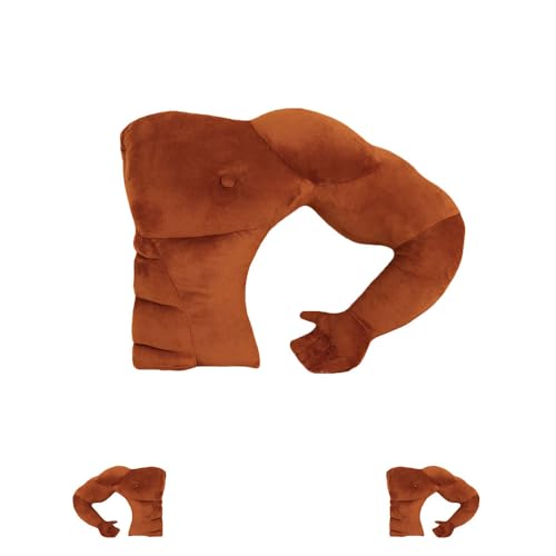 LIVIAこれで人肌恋しい夜も寂しくない! 筋肉 男 の 腕枕 抱き枕 クッション マッチョ な 男性 を 忠実 に再現 心地よく 眠れる “癒し系” 枕 (58cm,右)