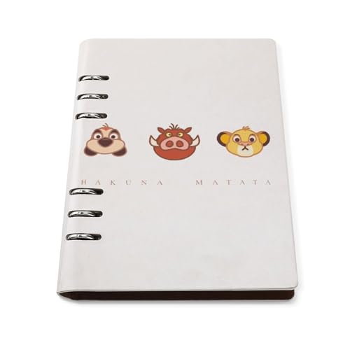 バインダーノート ライオン・キング ルーズリーフノート システム手帳 手帳 日記帳 メモ帳 6穴 A5サイズ PUレザー リフィル手帳 文房具 オフィス用品