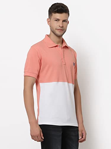 Image of UZARUS Mens Solid Cotton Regular Fit Polo T-Shirt