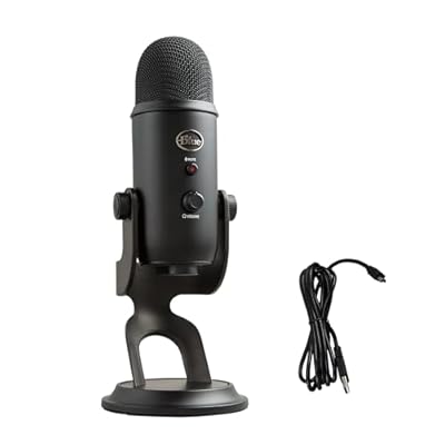 Logitech Creators Blue Yeti USB Microphone for PC, Mac, Gaming, Recording, Streaming, Podcasting, Studio and Computer Condenser Mic with Blue VO!CE effects, 4 Pickup Patterns, Plug and Play - Blackout - product image 1