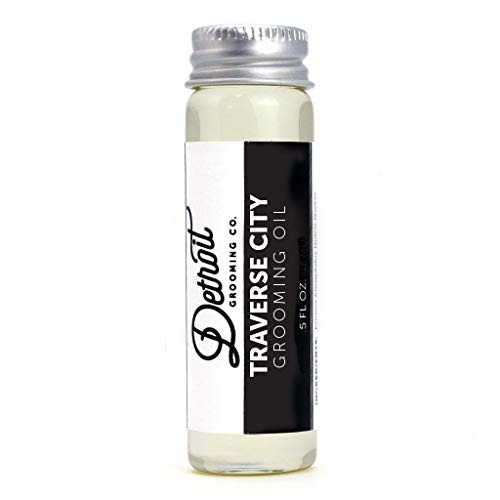 Detroit Grooming Co. Beard Oil - Traverse City - Cherry and Tobacco Scented, Nourishing, Soothing, and Moisturizing All