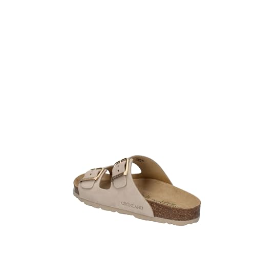 Chanclas Grünland Sara de piel con hebillas y plantilla anatómica re-Soft para mujer