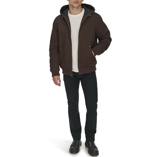 Image of Levi's Men's Workwear Cotton Canvas Hooded Bomber Jacket
