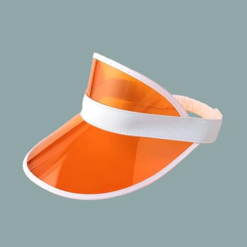Norhogo 4 Stück Sonnenvisier, Sonnenhut, Sonnenhut Unisex, Transparente Kunststoff-Sonnenblende 80er Jahre Sonnenvisier Poker Beach Party Sonnenvisiere für Golf, Tennis and Pokerpartys