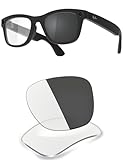 ThunderClap POLARIZED Replacement Lenses Compatible with Ray-Ban Meta Wayfarer RW4008 53mm | RW4012 Wayfarer(Gen 2) 53mm Smart Glasses - Grey Photochromic