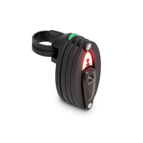 Youin Candado Plegable de Acero Templado con Luz LED - Seguridad Alta - Resistente al Clima - Portátil y Compacto - Para Bicicletas y Patinetes