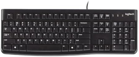 Logitech K120 Wired Keyboard For Windows USB Plug And Play Full Size Spill Resistant Curved Space Bar Compatible With PC Laptop