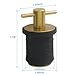 OSVJE 2 Pcs 1 inch Boat Plug, T Handle Stainless Steel/Brass Drain Accessories Rubber Accessories, Twist Plug for Marine/Yachts/Kayaks (Brass)