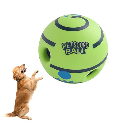 Fewlew Giggle Ball 8cm, Green Giggle Ball for Dogs, Interactive Dog Toys for Medium Dogs, Small Dogs (8 CM)