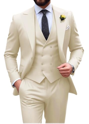 Men's Suit Formal Wedding Slim Fit 3 Piece Tuxedo Groom