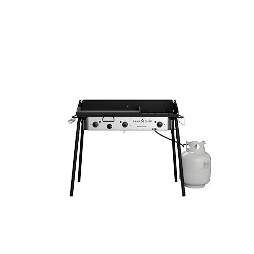 Camp Chef Tahoe Triple Burner Stove - Removable Legs, 30K BTU Burners and 16-inch Accessory Compatible