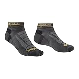 Bridgedale メンズ トレイルラン 超軽量 T2 メリノ パフォーマンス アンクル、ガンメタル、M