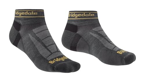Bridgedale TRAIL RUN Ultralight T2 Merino Sport Low-Men's- Large-Gunmetal