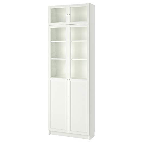ProTuning BILLY Librería w hght ext ut/pnl/glss drs, blanco, 80 x 30 x 237 cm