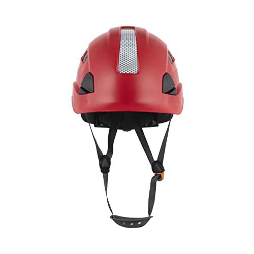 Defender Safety H1-CH Safety Helmet Hard Hat with Visor for Industrial & Construction ANSI Z89.1 (Red w/Visor)