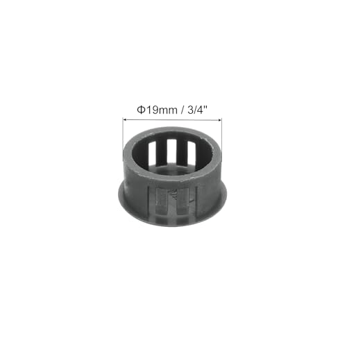 Image of MECCANIXITY 64PCS 20mm(13 /16 inch) Dark Grey Plastic Hole Plugs, Flush Type Panel Hole Plugs Insert End Caps for Locking Hole Tubes Furniture Cabinet