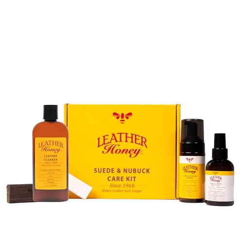 Leather Honey Suede & Nubuck Care Kit with 8oz Cleaner