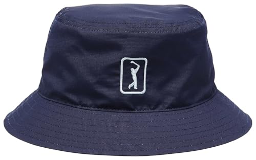 PGA TOUR Reversible Golf Bucket Hat, UPF50 Sun Protection, Moisture-wicking Band, Peacoat