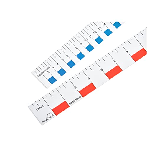 Hand2Mind 531 12 Inch Flexible Safe-T Plastic Beginner Rulers thumb #5