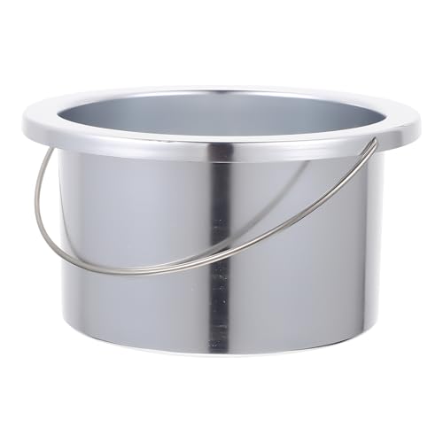 JEWEDECO Recipiente Interior para Calentador de Cera 100 Mm Olla de Aluminio Antiadherente para Depilación Cera Caliente Cuenco Práctico en Salones y Uso Doméstico
