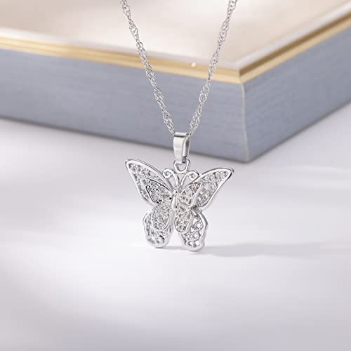 VAttract Butterfly Choker Necklace 18K Gold Plated Butterfly Necklace, 15 Inch Choker Chain, Great Present for Wife or Girlfriend3