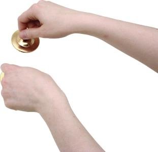 Basic Beat BB732 Cast Brass Finger Cymbals (2 Pairs) - 2¼ Inch, 0.7 lbs, Brighter Pitch with Stitched Black Elastic Straps - Thumbnail 6