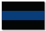 Thin Blue Line Magnet Decal - Heavy Duty for Car Truck SUV - In Support of Police and Law Enforcement Officers