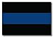 Thin Blue Line Magnet Decal - Heavy Duty for Car Truck SUV - In Support of Police and Law Enforcement Officers