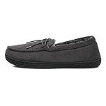 The Slipper Company Mens Moccasin Grey Slipper - Size 8 UK - Grey