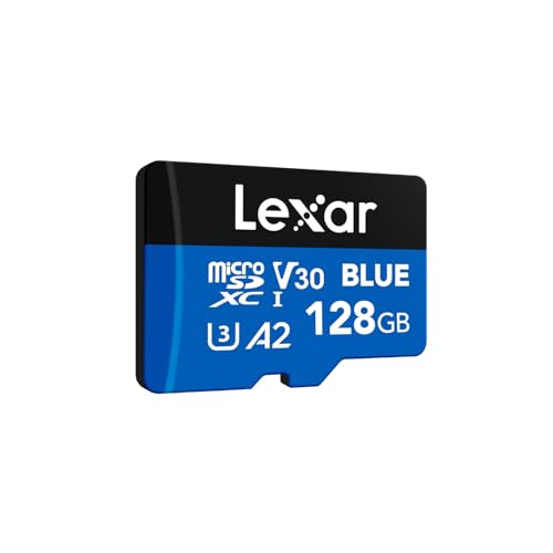 Lexar Blue Scheda Micro SD 128GB, fino a 160 MB/s in lettura, scheda microSDXC UHS-I, C10, U3, V30,...