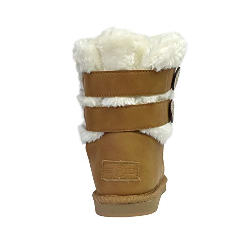 REDVOLUTION Women's Suede Faux Fur Mid-Calf Classic Winter Boots Rubber Sole4