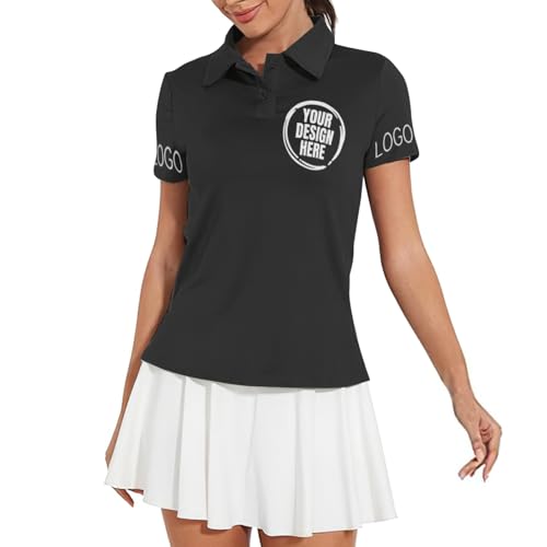 Custom Polo Shirts for Women Customize Your Text Custom Company Logo Personalized Short Sleeve for Sports Workwear2