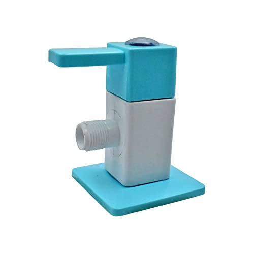 Image of BATH GURU Heavy Duty PVC Body Angle Valve Stop Cock for Bathroom Taps Wash Basin Geyser Connection with Wall Flange and 6 Months Warranty White Pack of 1