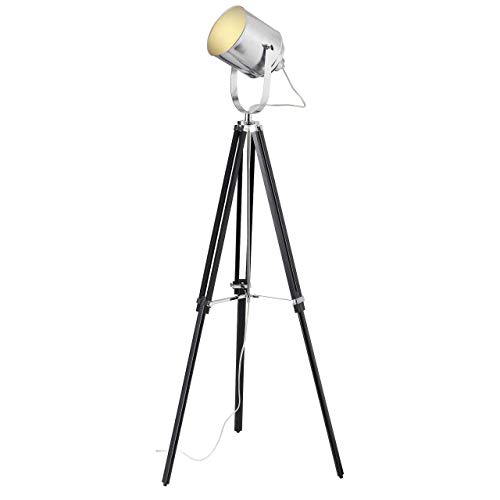 BRILLIANT lamp Lampadaire bouilloire trois pieds chrome/noir | 1x R...