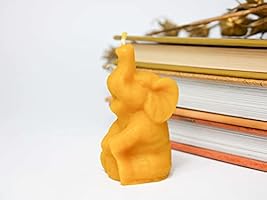 Sitting Elephant - cute beeswax candle | Small Candle | Health & Longevity Gift | Original Birthday Gift | Good Luck...