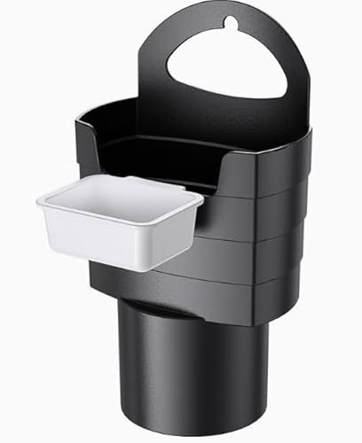 French Fry Holder for Car, Portable Fast Food Drink Cup Holder, Multifunctional Car Storage Box Holder with Dipping Sauce Holder for Road Trip, SUV, Sedan, Easy to Clean (Black)