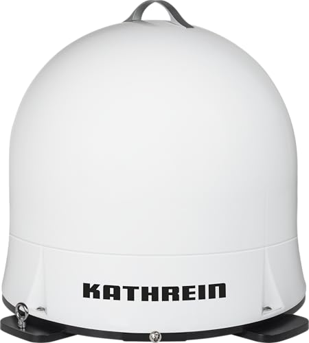 KATHREIN Cap 550M Plus – Antena de Camping Totalmente automática (Portátil, Ligera, Uso Flexible, ocupa Poco Espacio, transmisión en Directo a Dispositivos móviles) – Blanco